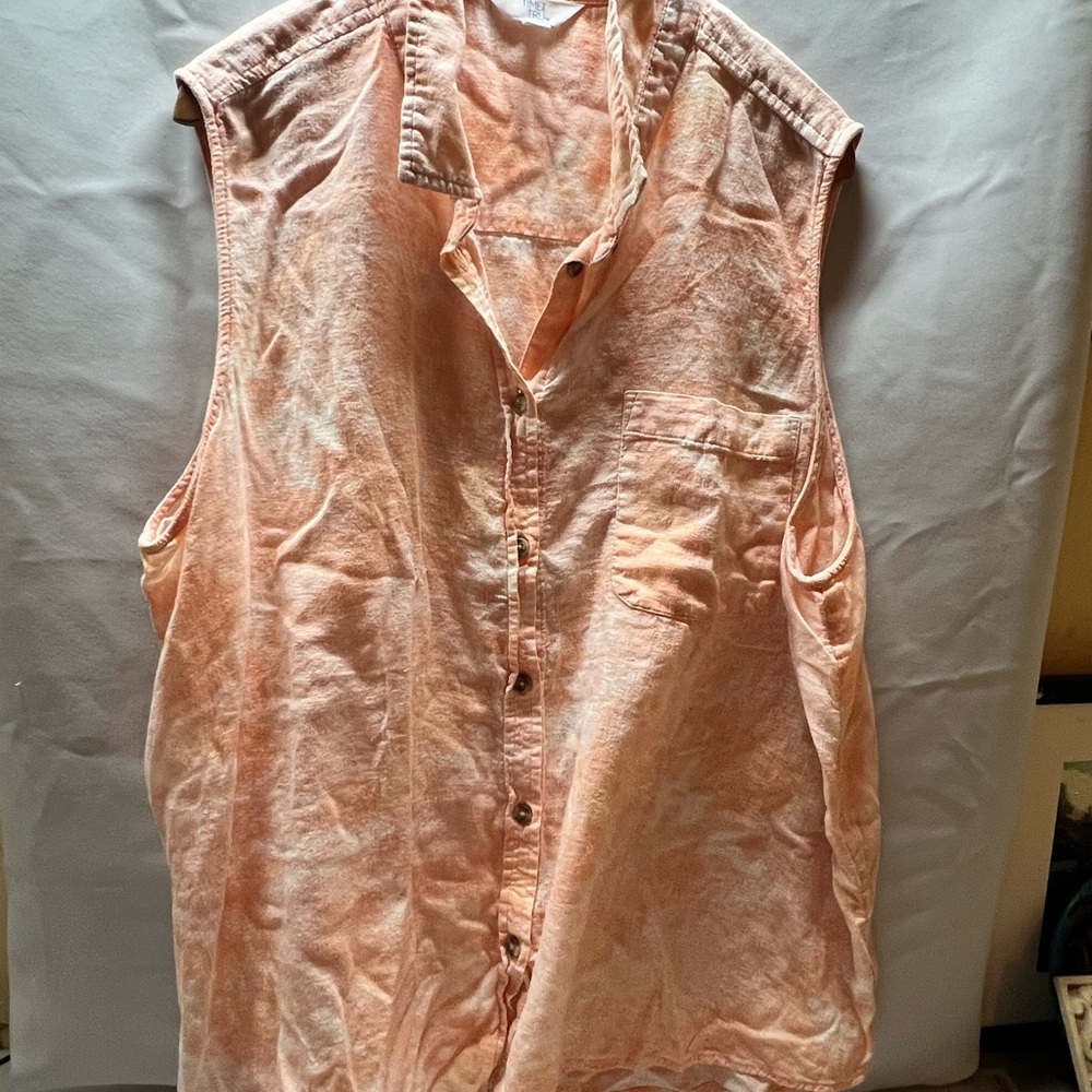 Time and Tru Peach Sleeveless Top